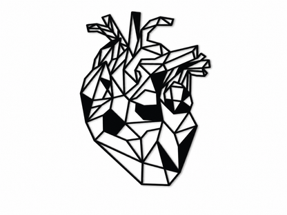 Wooden wall decoration - Geometric Anatomical Heart
