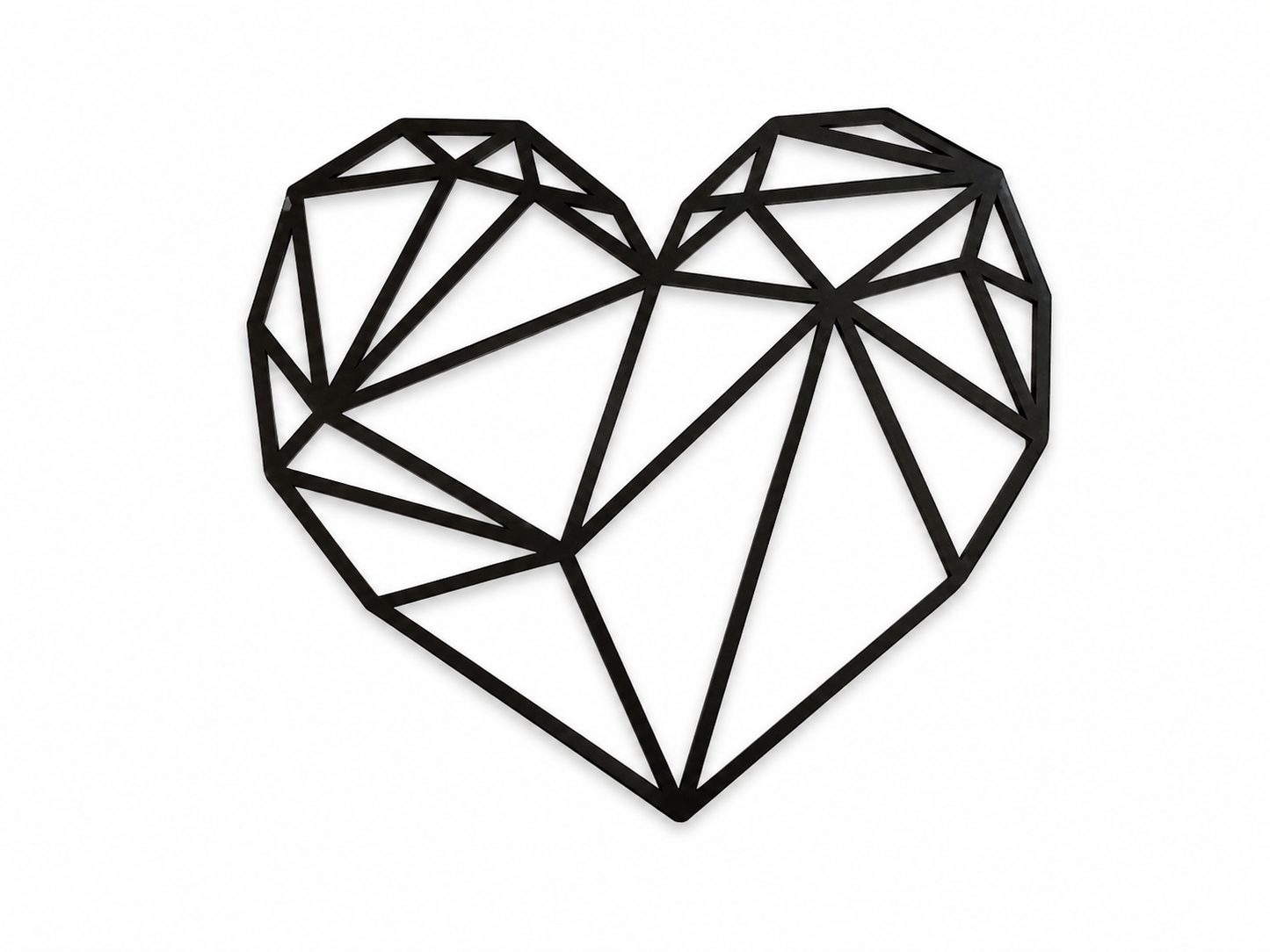 Wooden wall decoration - Geometric Heart