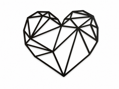 Wooden wall decoration - Geometric Heart