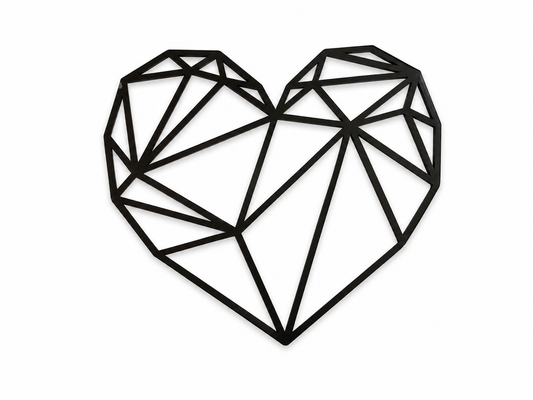 Wooden wall decoration - Geometric Heart
