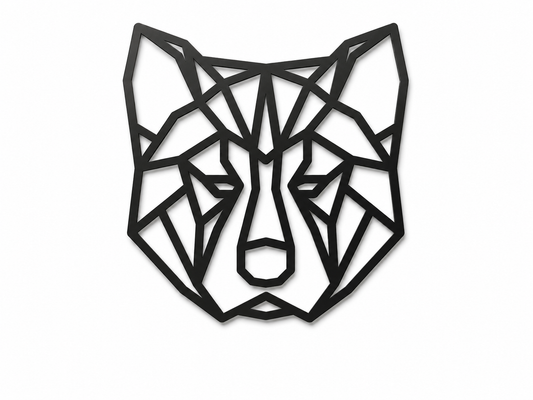 Wooden wall decor - Geometric dog Akita Inu / Shiba