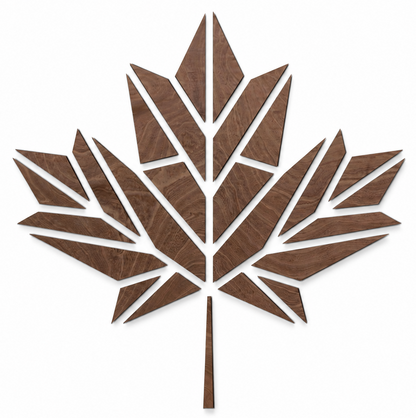 Décoration murale en bois - Feuille d'érable en origami