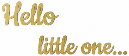 Wooden wall decoration for children's room - Wall text "Hello little one..."