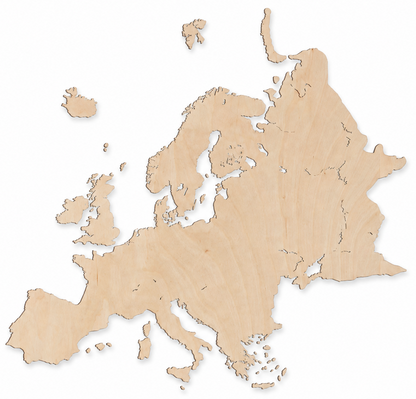 Wooden map of Europe