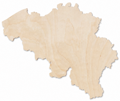 Wooden map - Belgium
