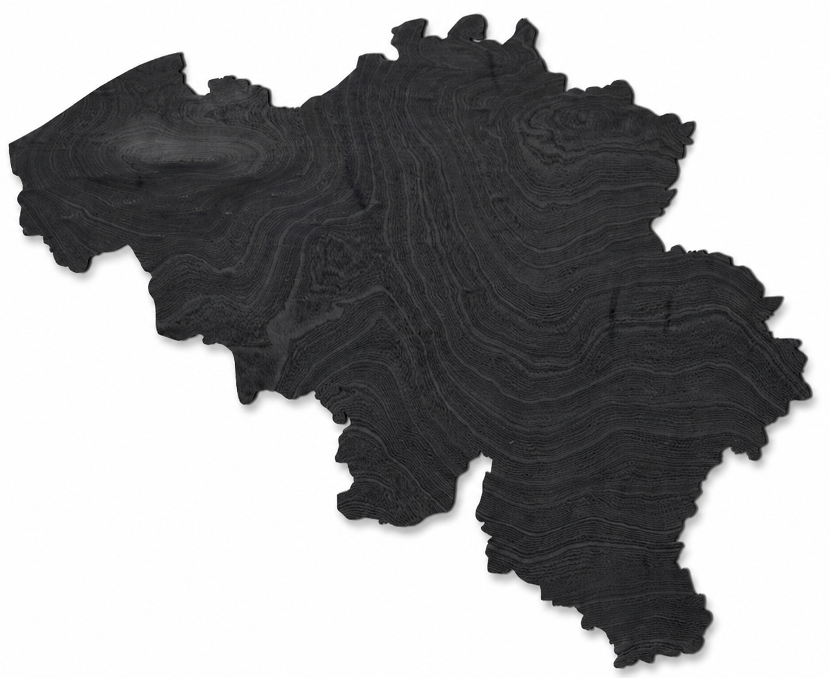 Wooden map - Belgium