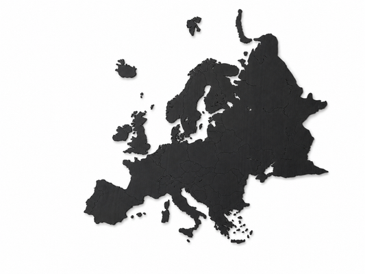 Houten kaart van Europa