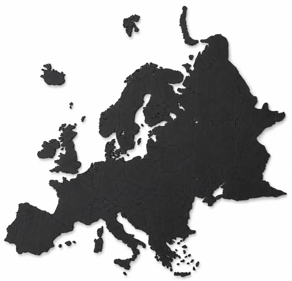 Wooden map of Europe