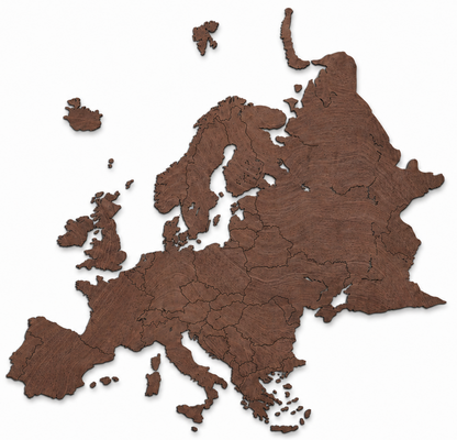 Wooden map of Europe