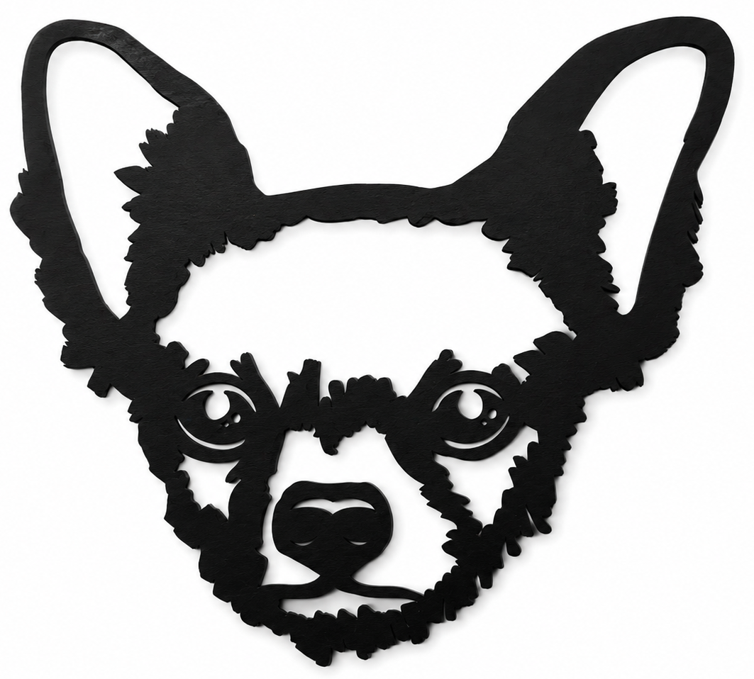Houten wanddecoratie - Chihuahua