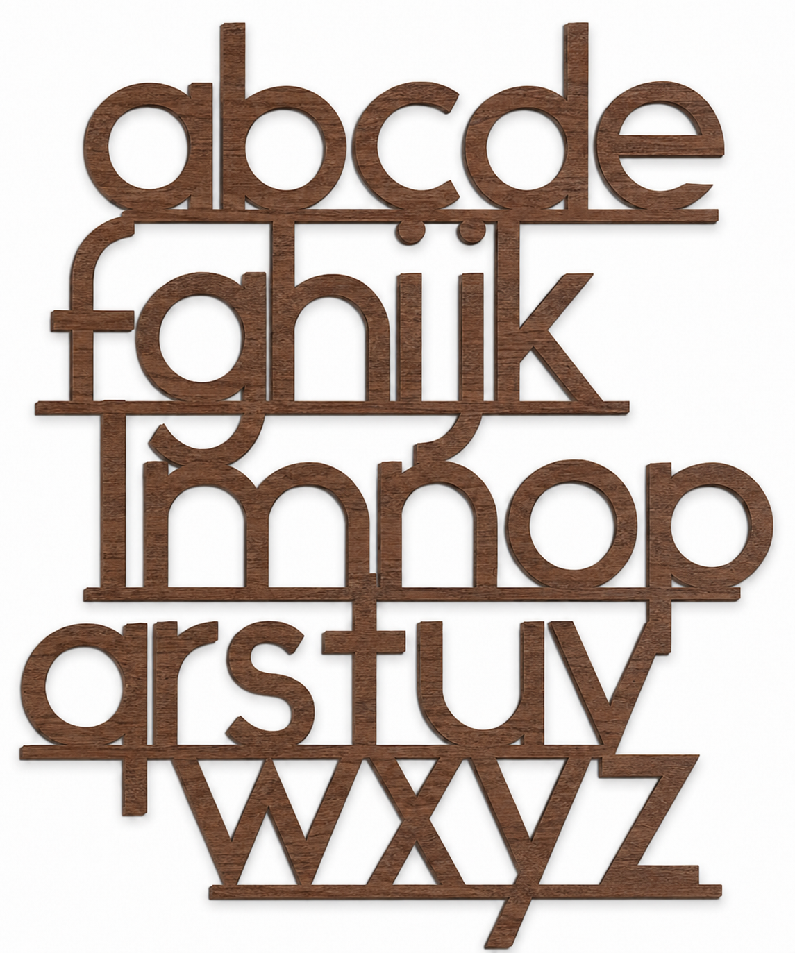 Décoration murale en bois - Alphabet