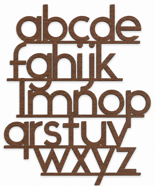 Wooden wall decor - Alphabet