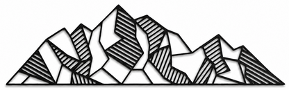 Decoración de pared de madera - Montañas geométricas