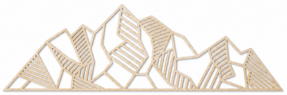 Decoración de pared de madera - Montañas geométricas