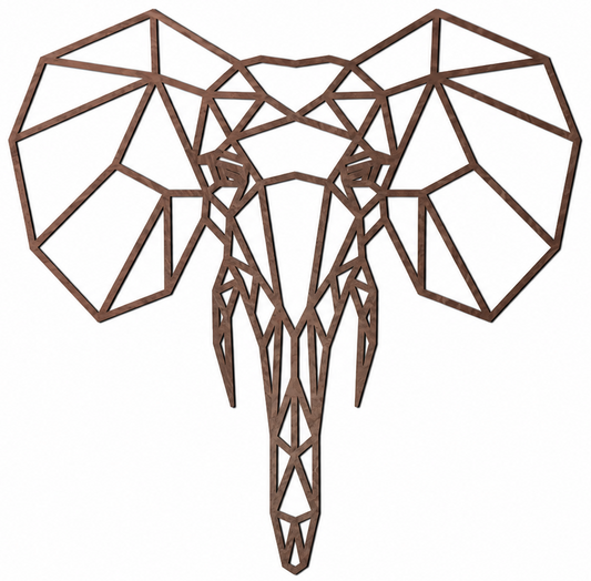 Wooden wall decoration - Geometric Elephant