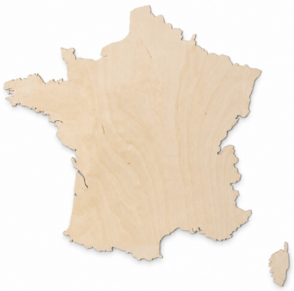 Wooden map - France