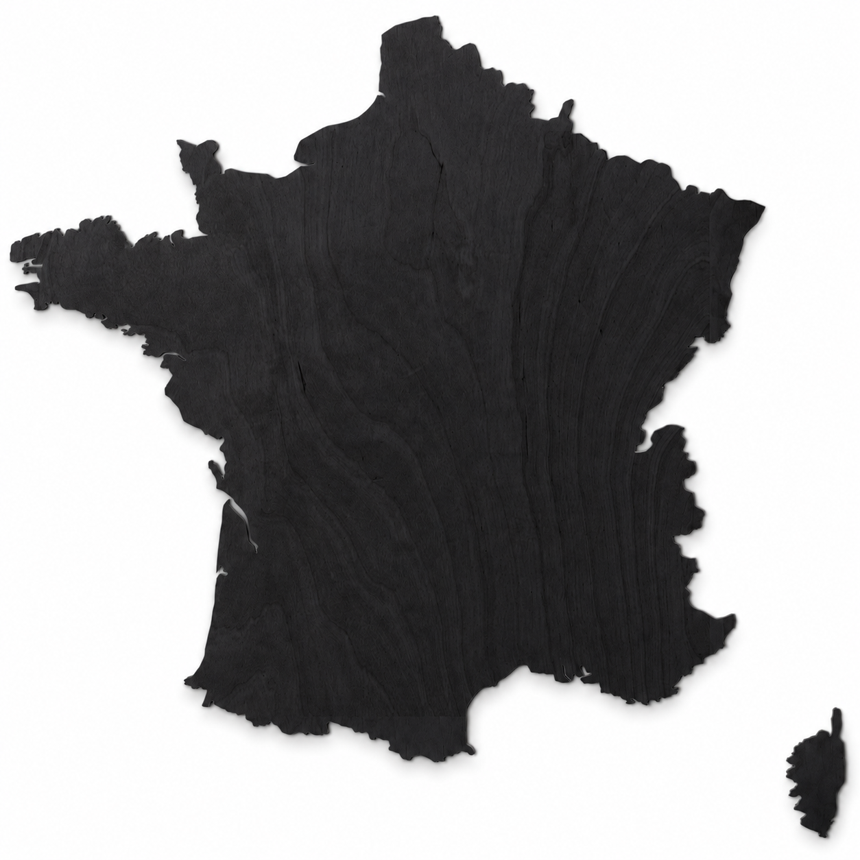 Wooden map - France