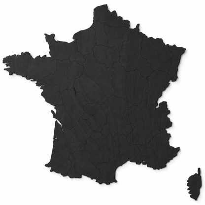 Wooden map - France