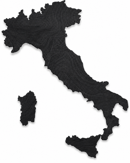 Wooden map - Italy