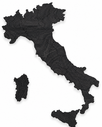Wooden map - Italy