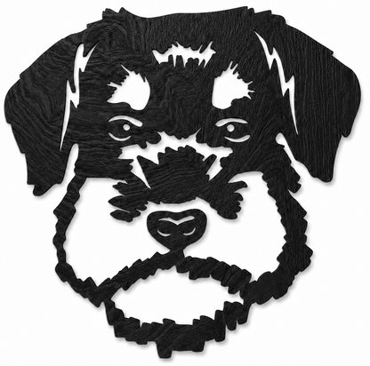 Houten wanddecoratie - Schnauzer