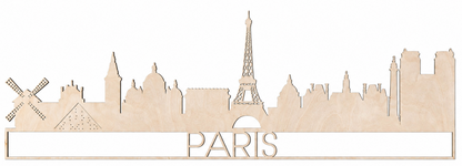 Wooden Wall Decoration - Skyline Paris