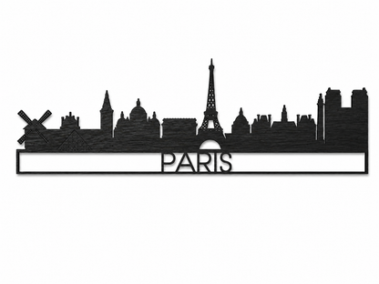 Wooden Wall Decoration - Skyline Paris