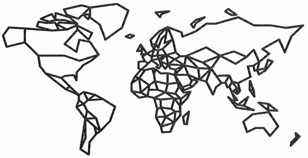 Geometrische wereldkaart