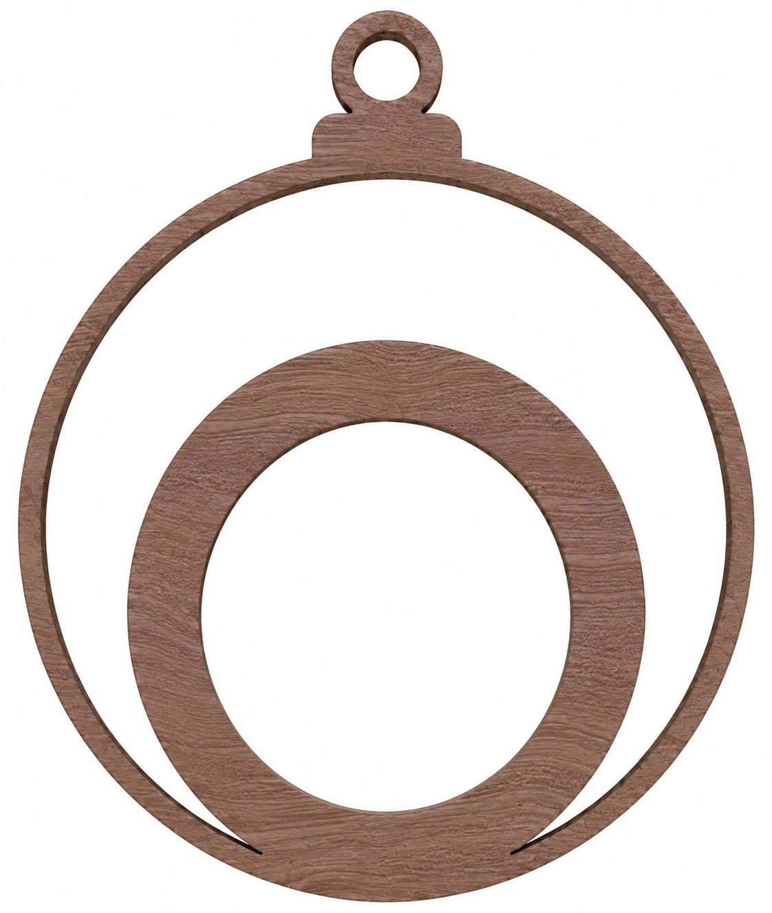 Bola de Navidad de madera con letra