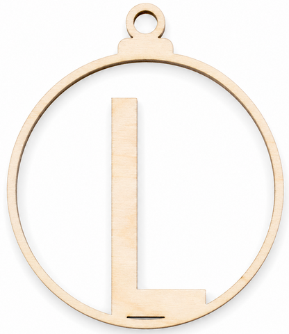 Wooden Christmas bauble with letter