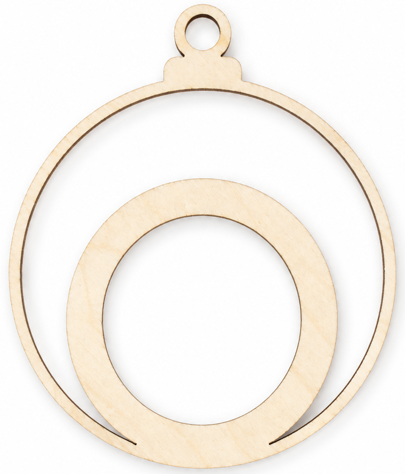 Wooden Christmas bauble with letter