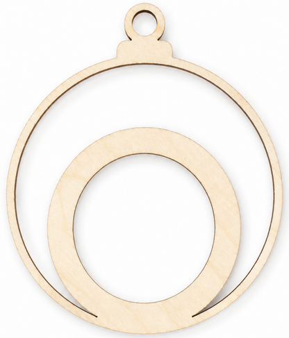 Wooden Christmas bauble with letter
