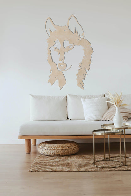 Wooden wall decoration - Husky