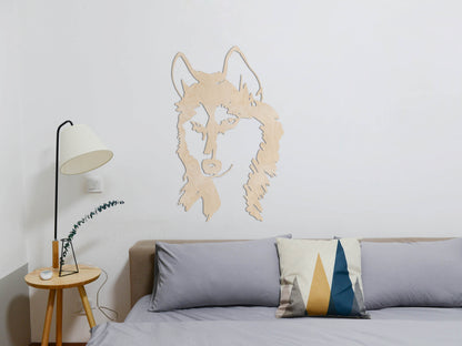 Wooden wall decoration - Husky