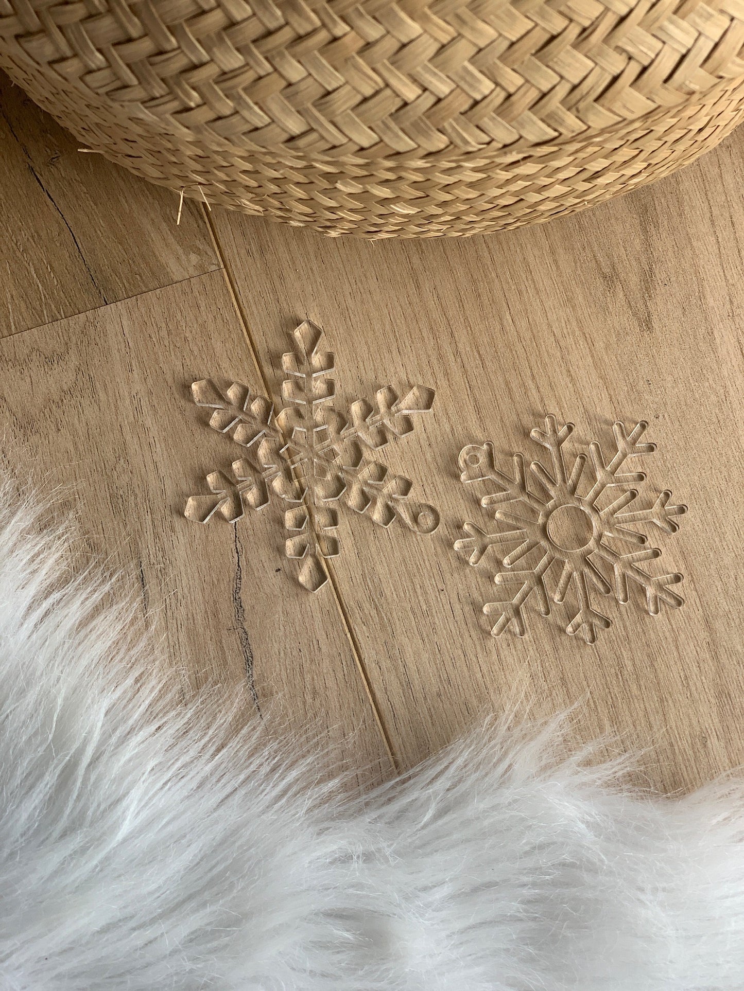 Christmas tree hangers - Snowflakes - transparent
