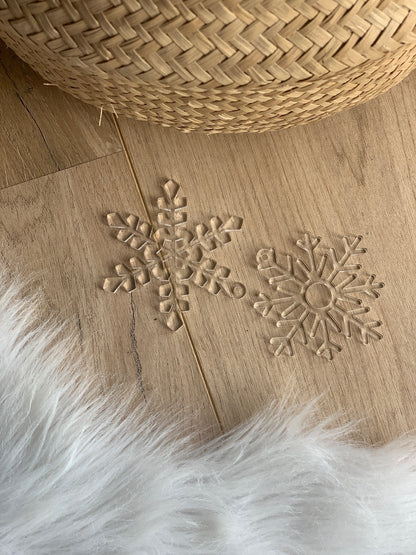 Christmas tree hangers - Snowflakes - transparent