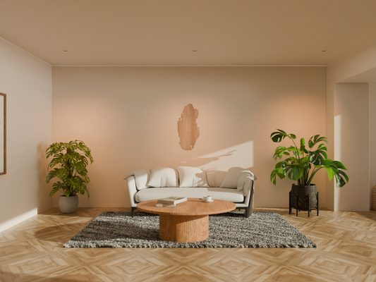Houten landkaart - Qatar