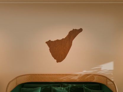 Houten landkaart - Tenerife