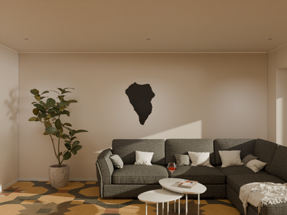 Houten landkaart - La Palma