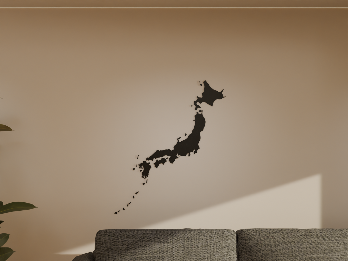 Houten landkaart - Japan