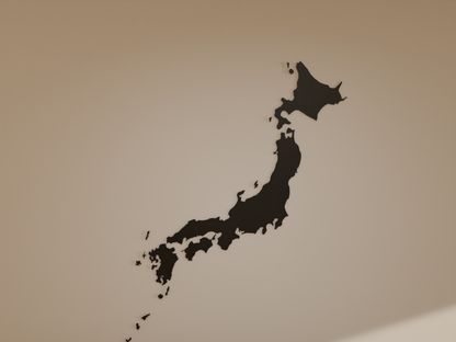 Houten landkaart - Japan
