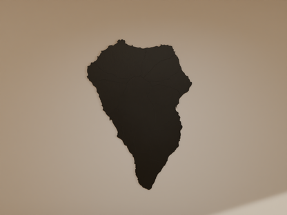 Houten landkaart - La Palma