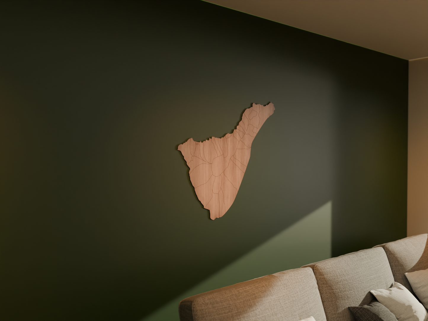 Houten landkaart - Tenerife