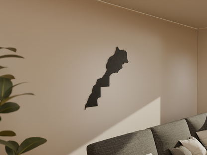 Houten landkaart - Marokko
