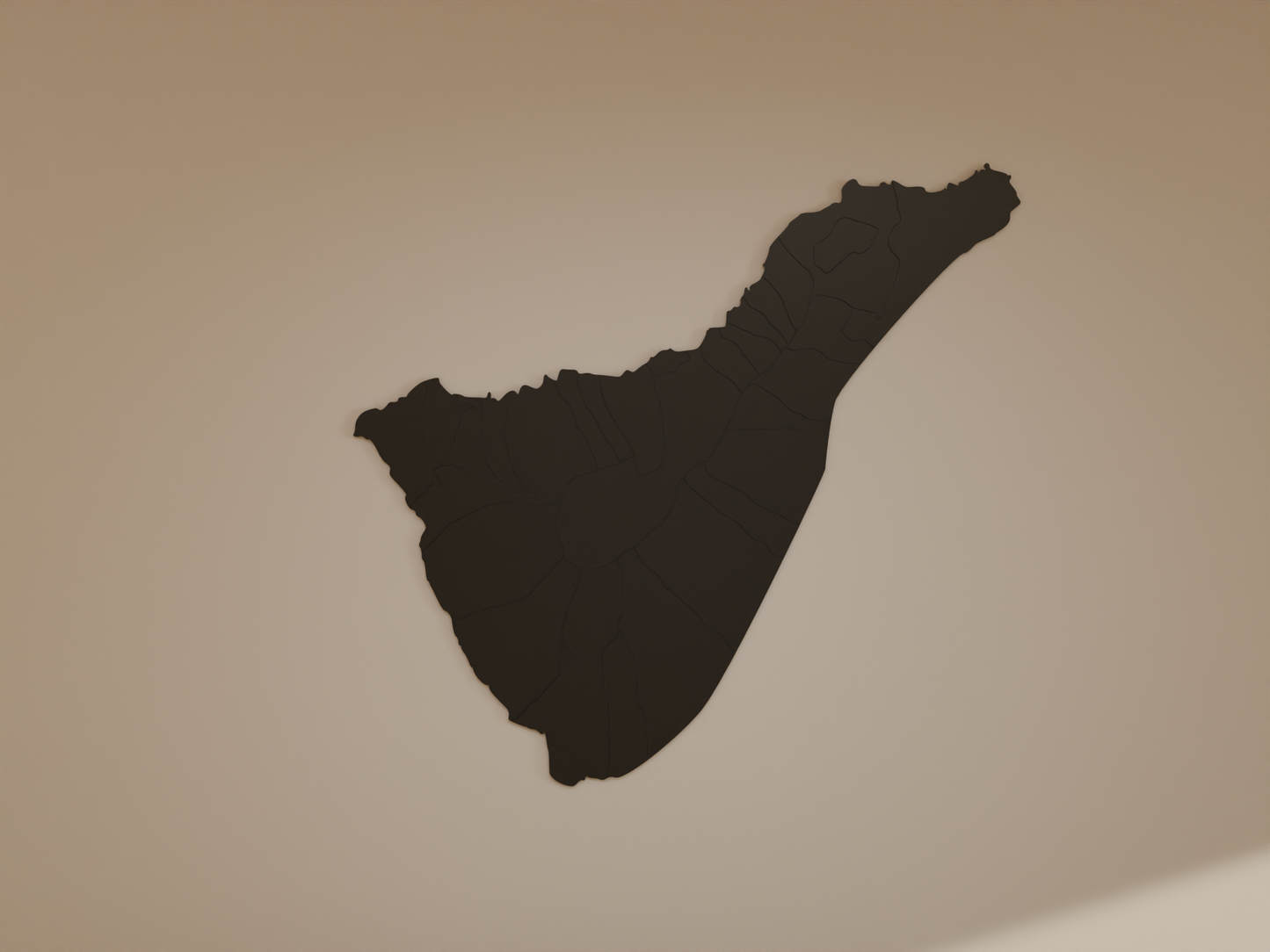 Houten landkaart - Tenerife