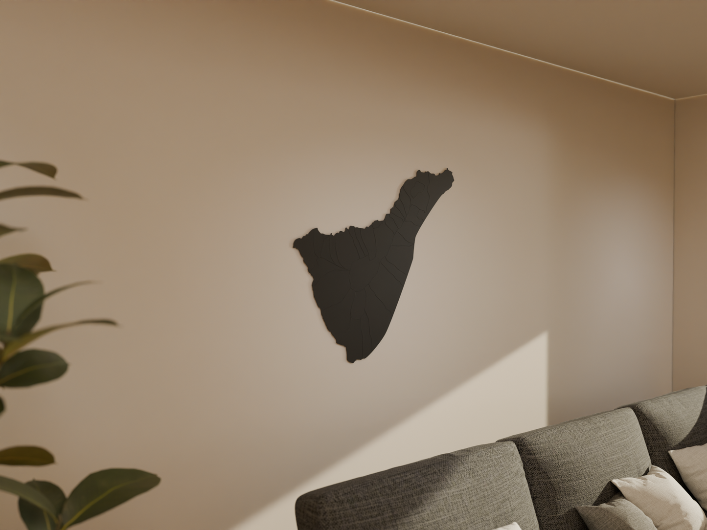 Houten landkaart - Tenerife