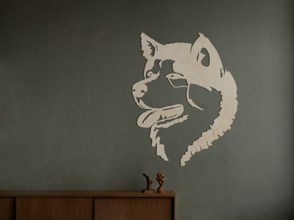 Houten wanddecoratie - Akita Inu / Shiba