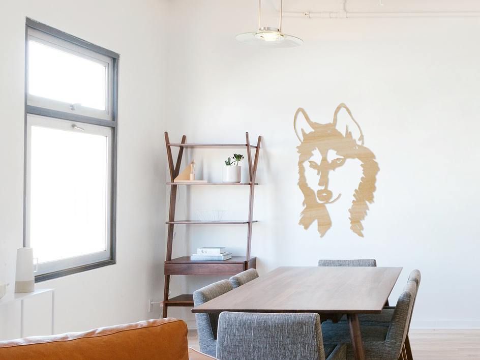 Wooden wall decoration - Husky