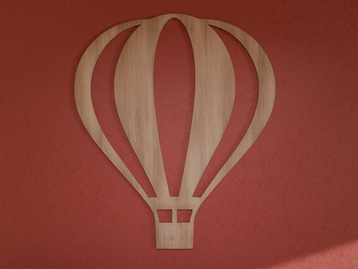 Houten Wanddecoratie - Luchtballon