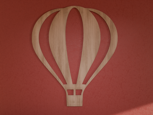 Houten Wanddecoratie - Luchtballon